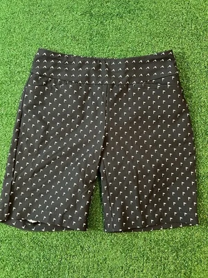 Tail White Label women's navy blue/white flag print stretch golf shorts Sz 4 - Image 1 of 4