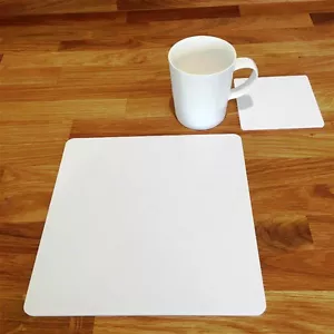Square Placemats & Coasters - Many Gloss Colour Choices - Bespoke Made - Picture 1 of 4