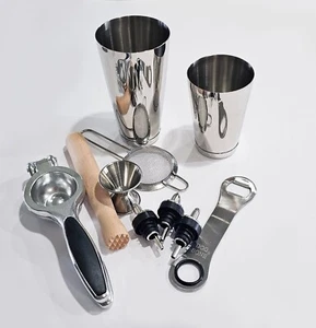 10 pc. Professional Bartender COCKTAIL MIXING SET Bar Tools & Accessories Kit - Picture 1 of 11