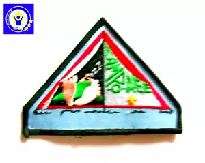 Camp-O-Ree (Füße & Zelt) Junge/Junge Pfadfinder Aufnäher schwarz Faden Boarder - Bild 1 von 2