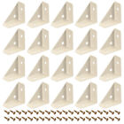 20Pcs Angle Corner Brackets 38X38mm Braces Joining Support With Screws Beige