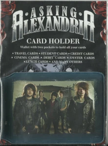 ASKING ALEXANDRIA group/logo OFFICIAL merchandise CARD HOLDER - Picture 1 of 3