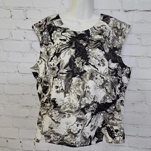 Robert Rodriguez Floral Print Sleeveless Top Blouse Women's Size 16 - Picture 1 of 8