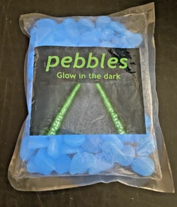 100 Glow in The Dark Pebbles Garden Glowing Rocks Fish Tank Luminous Resin Stone - Picture 1 of 3
