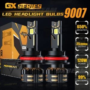 AUXBEAM 9007 Super White LED Headlight Bulbs Kit for Dodge Ram 1500 2500 02-2005 - Picture 1 of 20