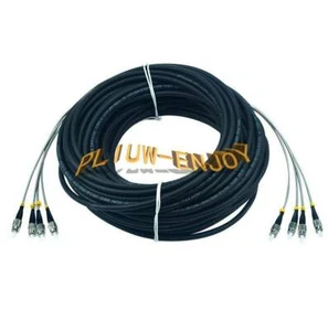 Câble fibre extérieur champ 100M 4 cœurs ST-ST 4 brins 9/125 SM cordon de raccordement fibre - Photo 1/5