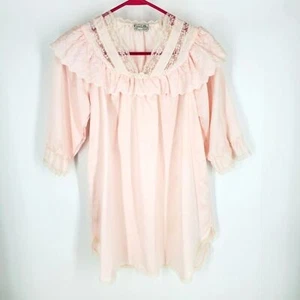 Christian Dior Nightgown Youth 6 Vintage 100% Polyester Pink - Picture 1 of 8