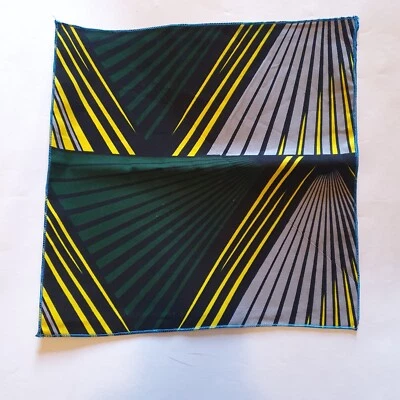 Мужской карман квадратный носовой платок хлопок многоцветный ручной работы африканский принт ткани - Изображение 1 из 2