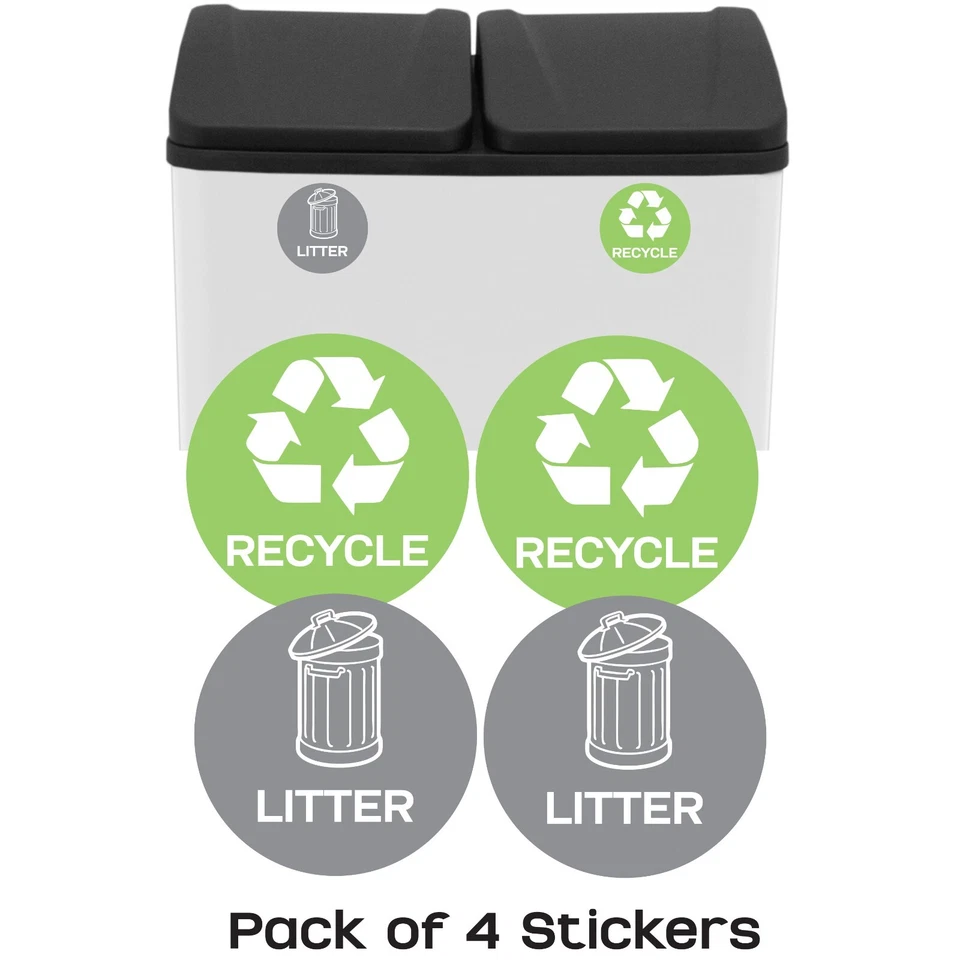 ESK VINYL Bin Recycling Sticker Waste Signage Sign Home Wheelie Decal Waterproof