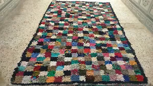 Handmade Moroccan Oriental Traditional Area rug Cotton Fabric Colourful Carpet - Picture 1 of 8