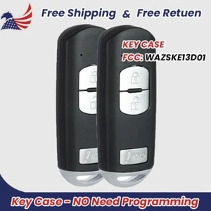 2*Replacement for Mazda 3 CX-3 CX-5 Remote Key Shell Case Fob 3 Button SKE13D-01 - Picture 1 of 5