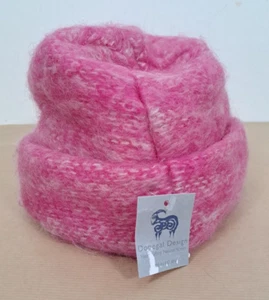 Cappello DONEGAL DESIGN irlandese misto lana mohair rosa nuovo con etichette donna taglia unica - Foto 1 di 7