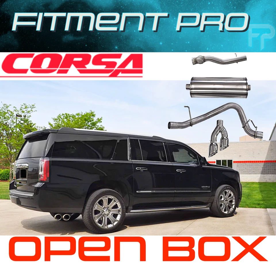 Corsa 14749 3" Catback escape doble 4" puntas para GMC Yukon Denali XL 2015-20 6,2 L Foto 1 de 4