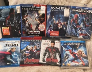 ALL BNew 3D Blu-ray 8 Movie MARVEL Collection, 3 w Great Slip-Covers, EXCELLENT - Picture 1 of 2