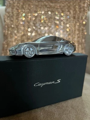 Official Porsche OEM Cayman S 1:43 Scale Aluminum Billet Model Paperweight - Image 1 of 4