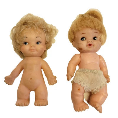 Uneeda Doll Co Par de Muñecas 1965 Pee Wee y 1966 Bebé Buen Estado De Colección Foto 1 de 4