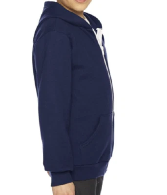 American Apparel F297W - Youth Flex Fleece Zip Hoodie | Navy | B10 - Image 1 of 3