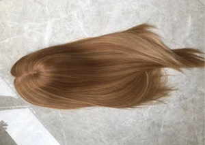 16 inch Honey Blonde 8x8" Silk Base Women Hair Toupee 8/16 - Picture 1 of 11