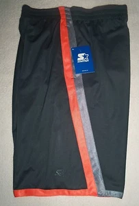 Starter wendbare Basketballshorts Erwachsene Small - neu mit Etikett - grau/orange - Bild 1 von 2