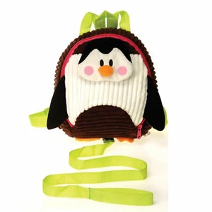 Fiesta Kids Toddler Baby Penguin Corduroy Safety Harness Backpack Travel bag NEW - Picture 1 of 8