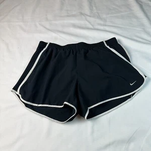 Pantalones cortos para correr forrados en seco Nike Fit para mujer L azul marino 4" atléticos pretina elástica - Imagen 1 de 8