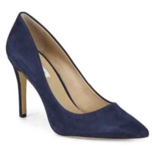 Zapatos de salón Saks Fifth Avenue Cady de gamuza azul talla 7,5   - Imagen 1 de 11