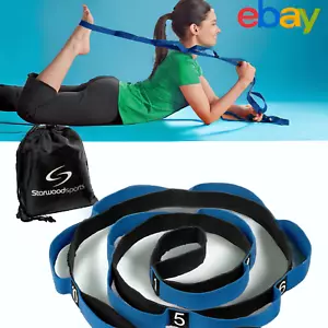 Yoga Stretch Band Pull Strap Belt GYM Fitness Dance Exercise Home Yoga Band - Picture 1 of 5
