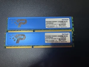 Patriot 8GB Kit Game Memory ( 4GB x2 ) DDR3-1333 PC3-10600 Desktop PSD38G1333KH - Picture 1 of 3