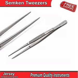 Dental Semken Tweezers Straight Oral Surgery Forceps Surgical Dressing Plier CE - Picture 1 of 4