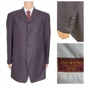 Bower Roebuck Mens Cashmere Sport Coat Casual Jacket 43-45XL Bespoke Blazer Suit