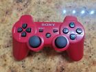 Sony PlayStation 3 PS3 Red DualShock 3 Controller CECHZC2U Wireless OEM - TESTED