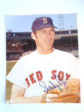 VINTAGE SIGNED 1988 MLB SPARKY LYLE BOSTON RED SOX BASEBALL COLOR 8X10 PHOTO