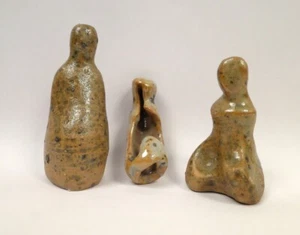 Sculpture Lot 3 Personnages Grès Vintage Design Lodereau 1970 - Picture 1 of 1