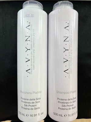 Avyna Shampoo Platino & Maschera platino/ silk protein 16.91fl Oz each - Image 1 of 4