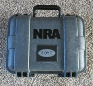 NRA BOYT HARNESS H SERIES H11 SINGLE GUN HANDGUN STORAGE HARD CASE GRAY COLOR - Picture 1 of 10