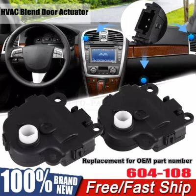 2X Actuador de puerta de mezcla de aire calentador de climatización apto para Chevrolet Impala Corvette 604-108 Foto 1 de 4
