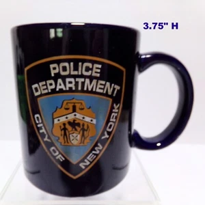Taza de café del Departamento de Policía de la Ciudad de Nueva York 2008 azul cobalto 3,75" H con licencia - Imagen 1 de 4