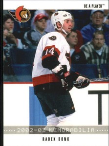 2002-03 BAP Memorabilia Senators Hockey Card #177 Radek Bonk