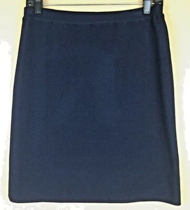 Carmen Marc Valvo SKIRT Navy Blue Knit Petite Small - Picture 1 of 6