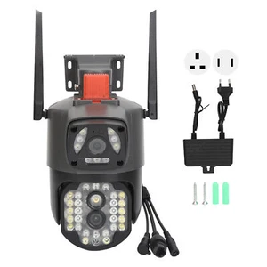 Outdoor Dual Lens Security Camera 1080P Mobile Tracking 360° Rotating WiFi Hot - Picture 1 of 33