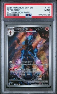 2024 POKEMON SURGING SPARKS ILLUSTRATION RARE #197 CERULEDGE PSA 9 - Picture 1 of 2