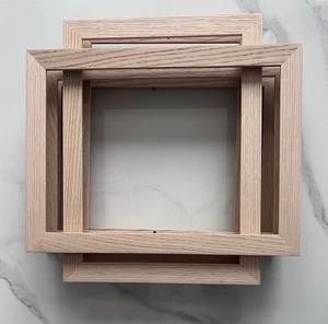Bilderrahmen A3 Eiche massiv rustikal Holz Wandhalterung Handarbeit UK - Bild 1 von 11