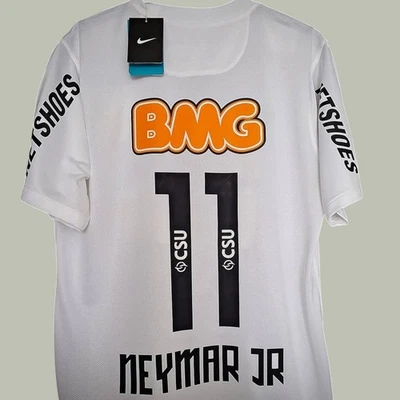 Camiseta de fútbol retro blanca local Neymar JR #11 Santos 2012 camiseta clásica para hombre Foto 1 de 4