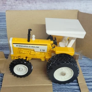 Vtg Ertl 1/43 scale Minneapolis Moline G-750 diecast tractor rear Duals yellow - Picture 1 of 10