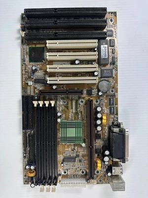 Tekram P6B40-A4X REV:1.1 Slot 1 Motherboard ISA, PCI AGP As-Is - Image 1 of 4