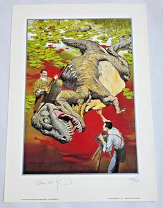 Estampado BERNIE WRIGHTSON - CABALLEROS DE LA AVENTURA - Firmado/Limitado - Excelente Estado - Imagen 1 de 3