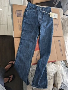 Jeans donna Levis anni 70 alto slim dritto blu vita 24x29 - Foto 1 di 9