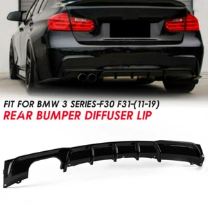 DIFUSOR TRASERO BMW SERIE 3 F30 2011-2019 M PERFORMANCE M SPORT NEGRO BRILLANTE - Imagen 1 de 11