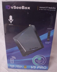 vSeeBox V5 Pro New 2025 Streaming Box Live TV guide & VOD - Picture 1 of 5