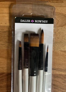 Daler Rowney Graduate All Purpose Brush 5 Pack Set Acrylic Watercolour Long - Picture 1 of 4